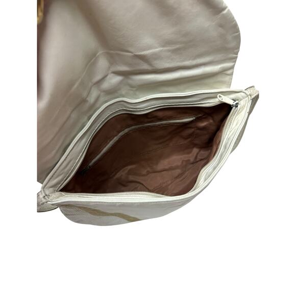 1970's genuine leather and python snakeskin tassel bag - Picture 4 of 7